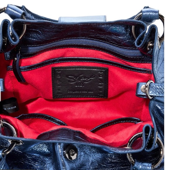 Sharif Legacy Croco Embossed Setosa Leather City Satchel - Picture 7 of 13